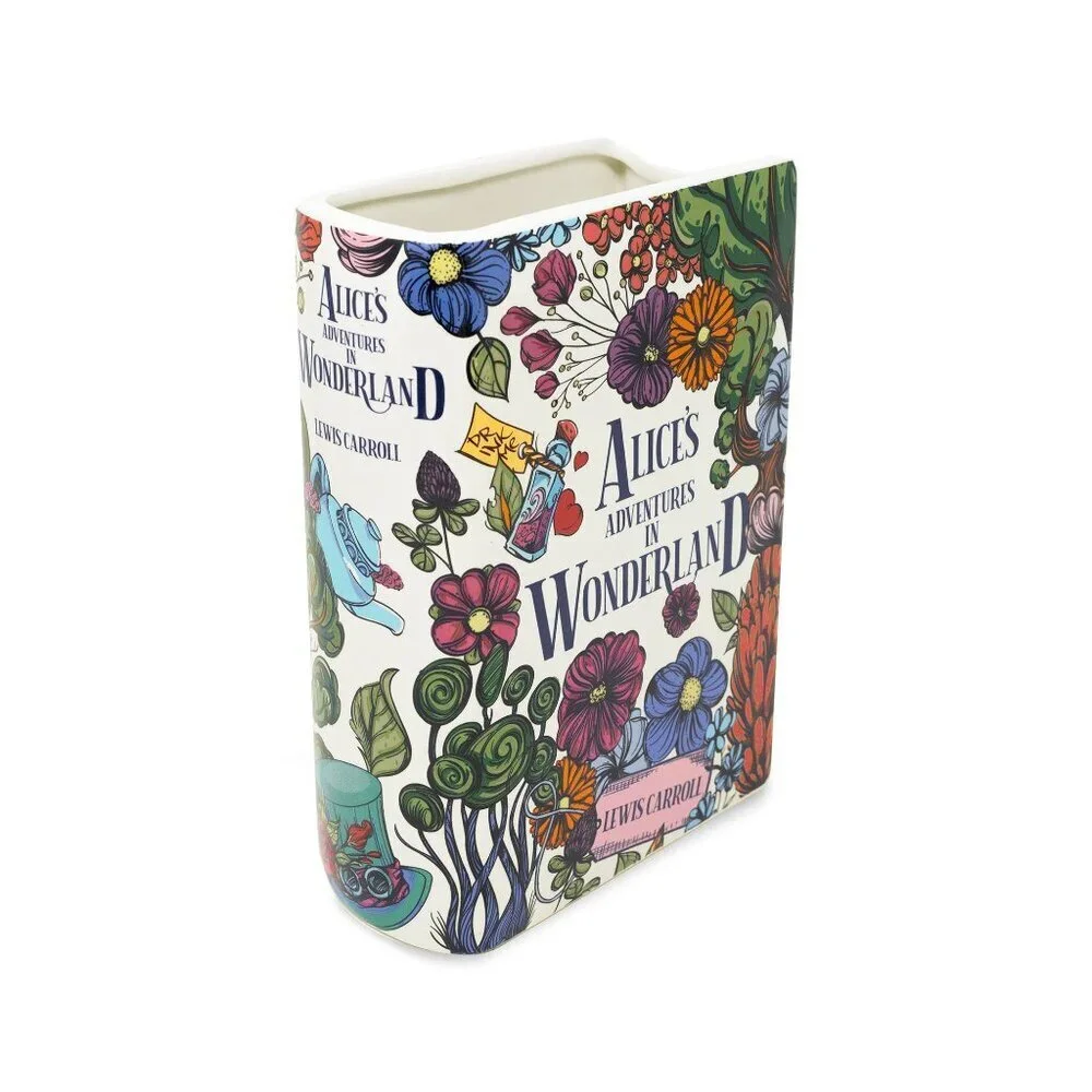 Large Book Vase - Alice in Wonderland - Floral Nonsense